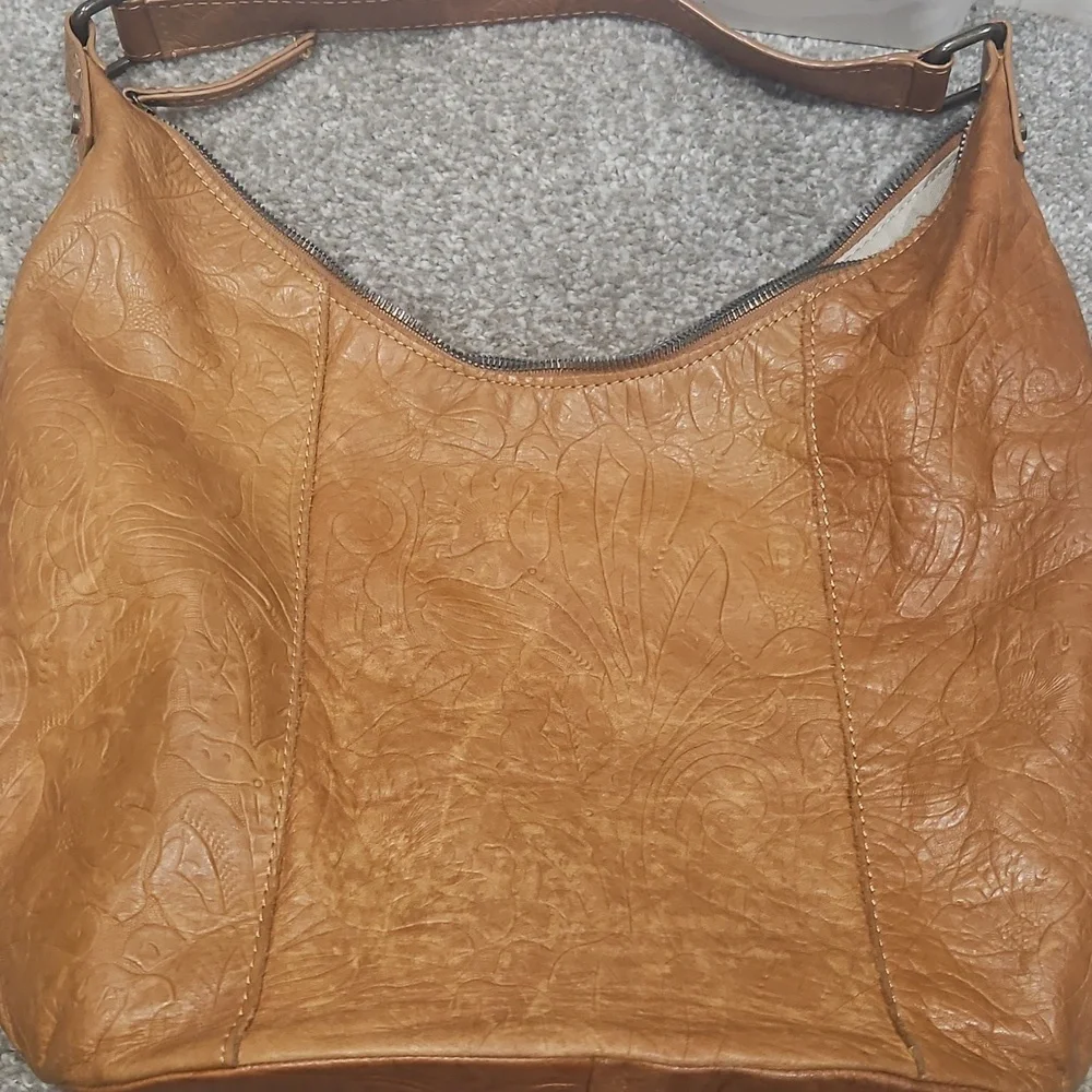 American leather company, western floral, satchel purse, shoulder length - Picture 4 of 10